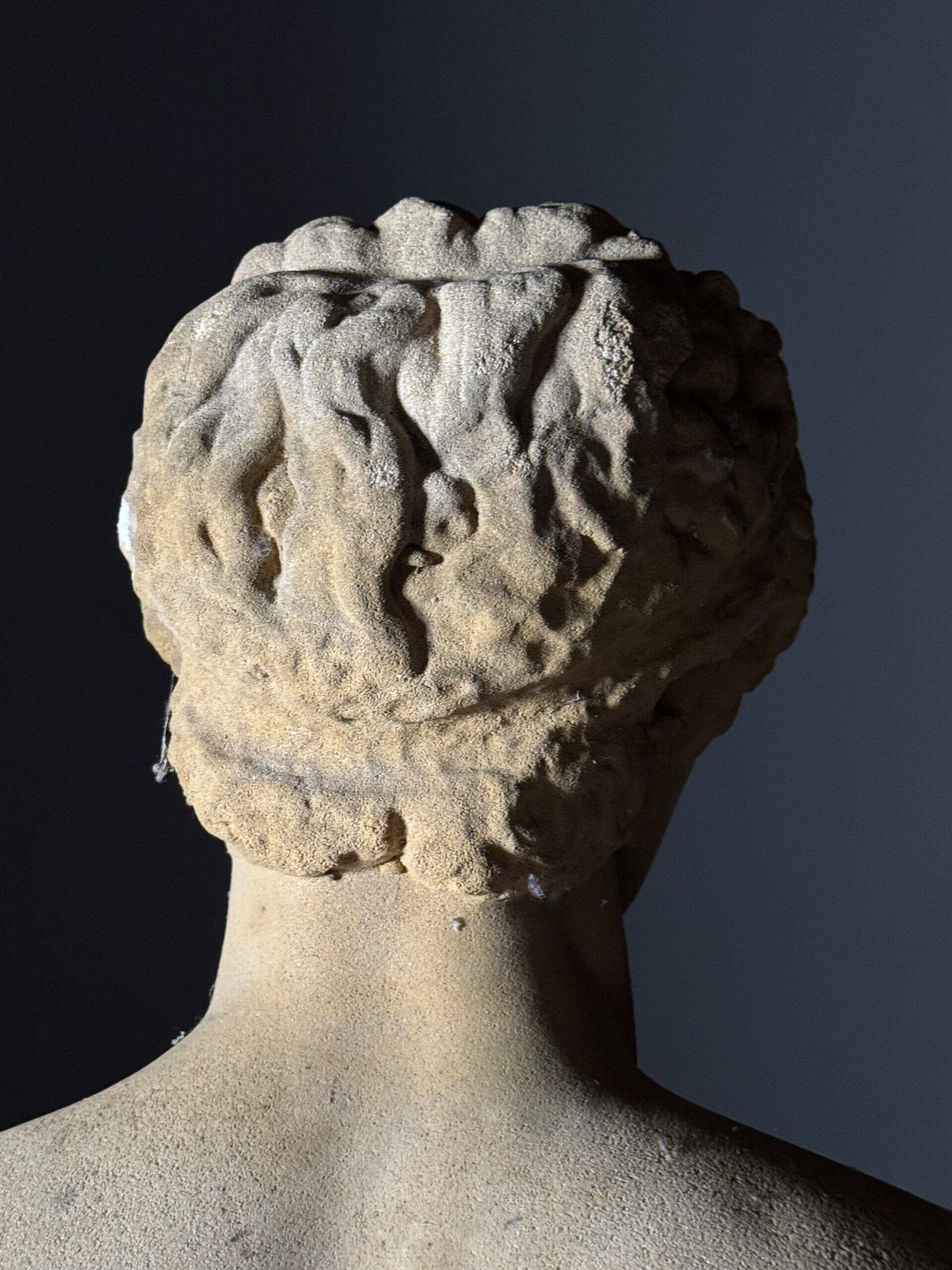 Bust on pedestal 20th century Antinous