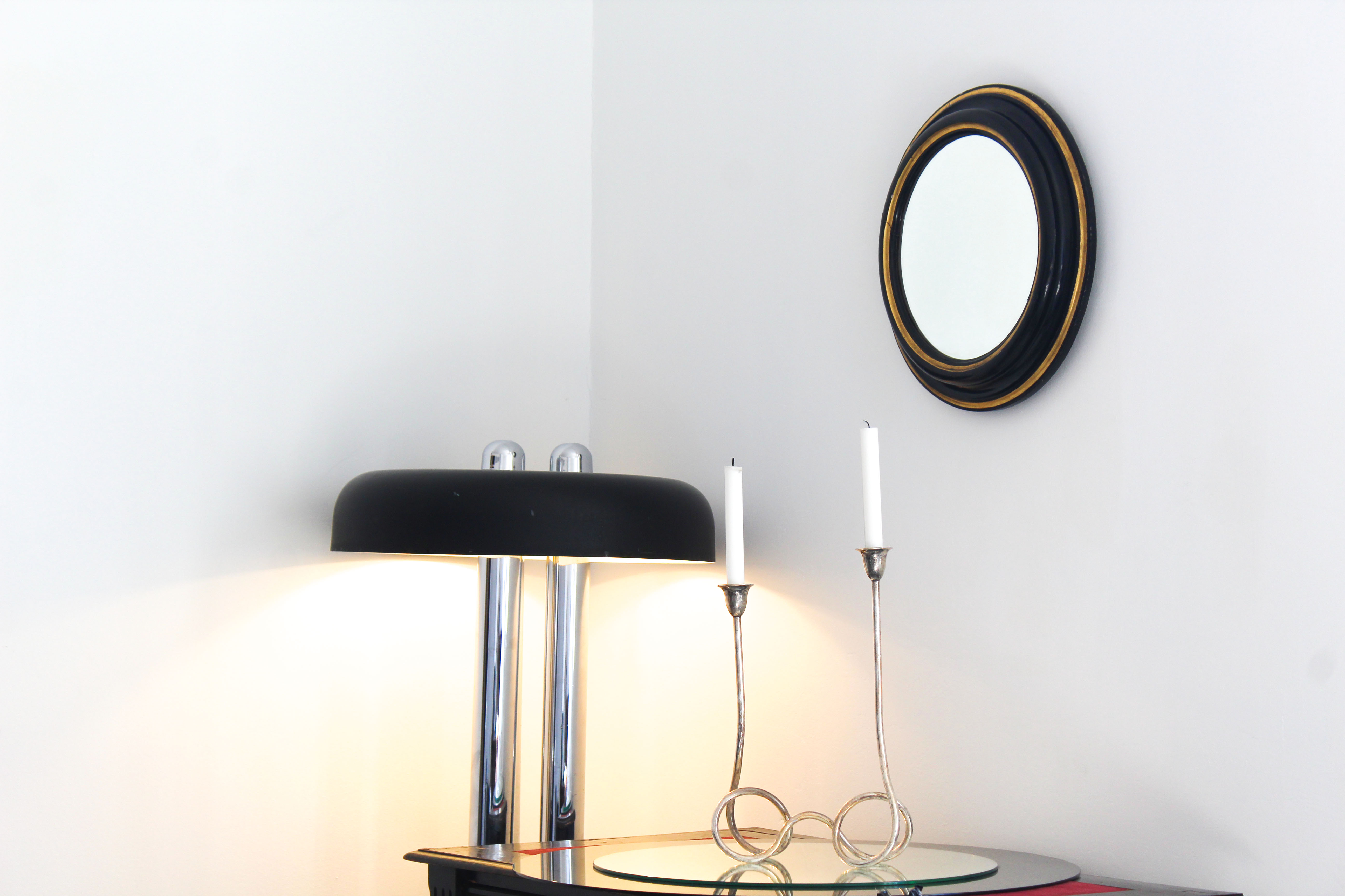 Candlestick in sheffield 2 candles, Italy 70s