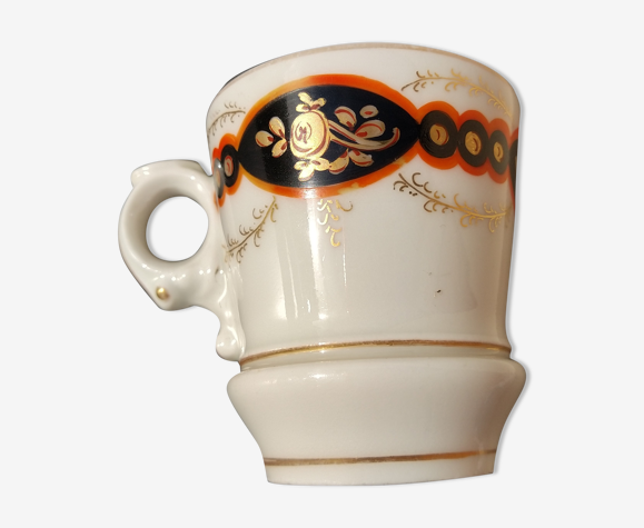 Tasse brûlot ancien en porcelaine décorée | Selency
