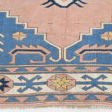 6x7 Pink & Blue Oushak Rug, 178x224Cm