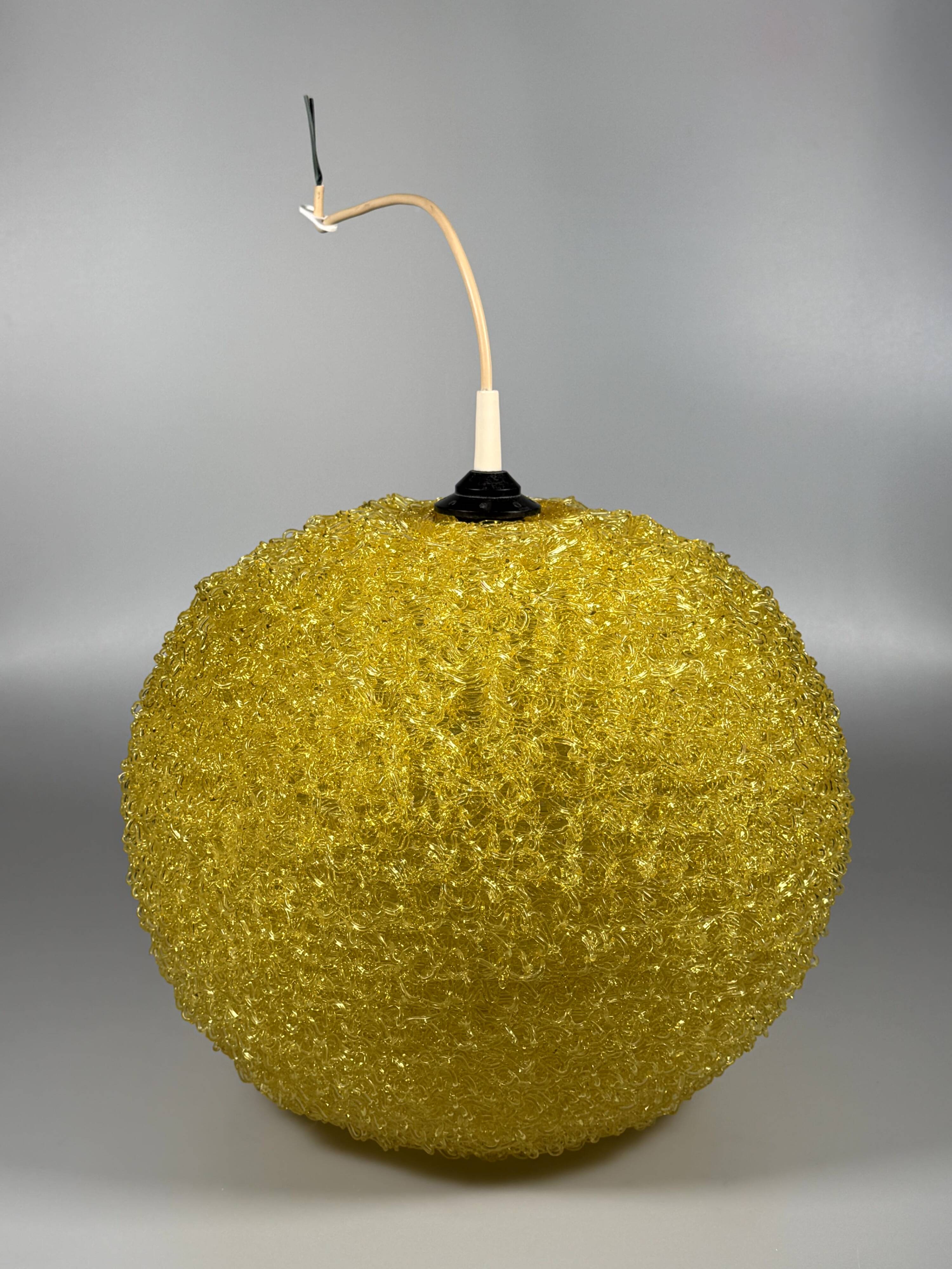 1960s/70s Ceiling Lamp  Globe Lamp Acrylic Plastic "Spaghetti" Style