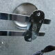 Coat rack in chromed steel 3 hooks 70s