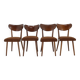 1950s Dining Beech Chairs in Boucle, Czechoslovakia