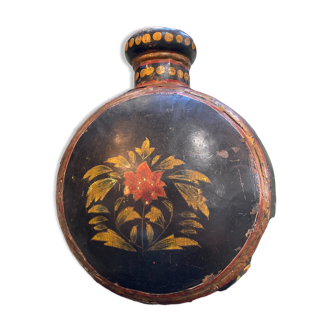 Indian painted metal jar