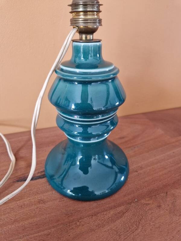 Green ceramic lamp base