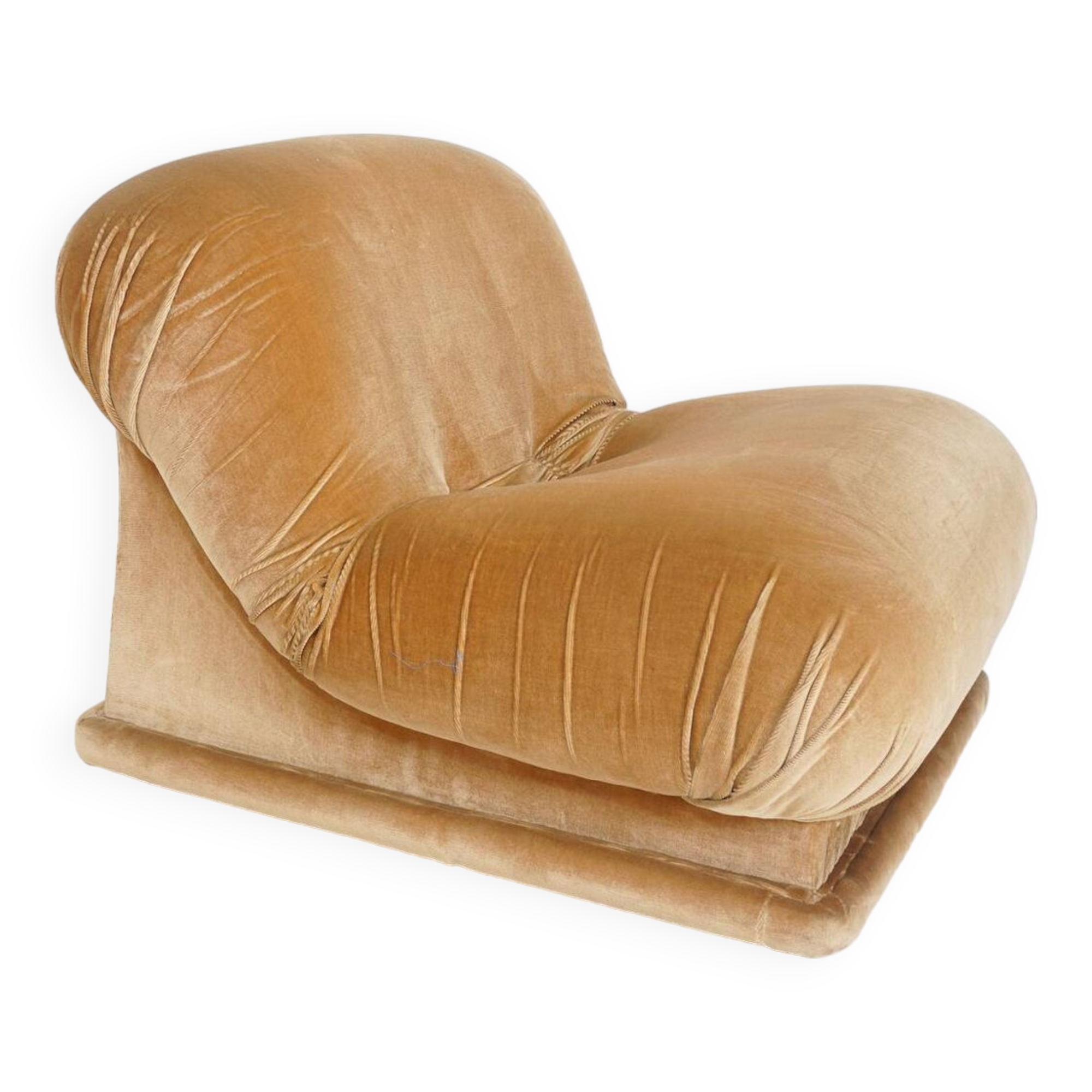 Italian Velvet Slipper Chair
