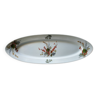 Large Couleuvre porcelain fish serving dish