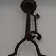 Brutalist wrought iron candle holder