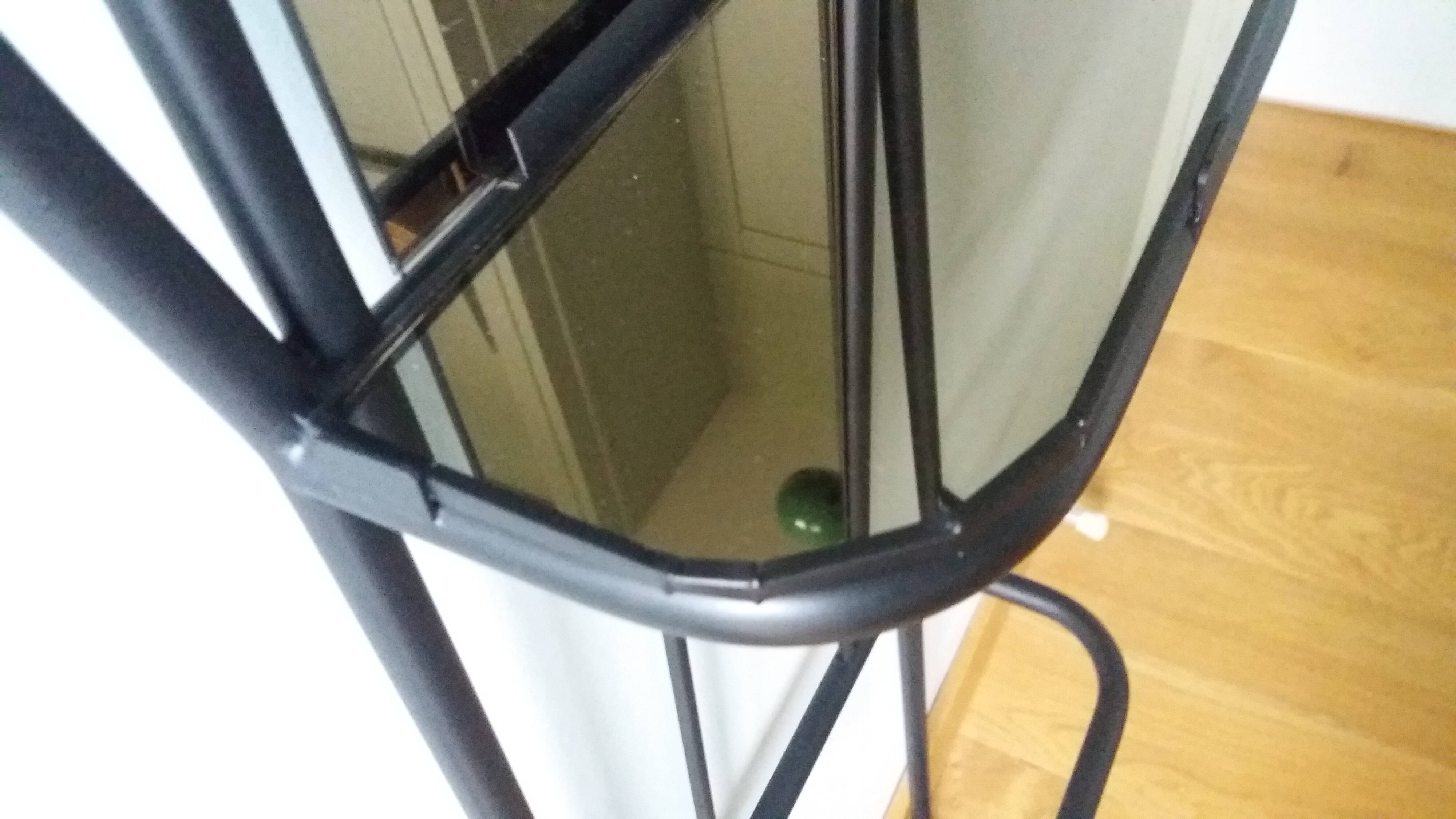 Vestiaire porte manteau boules de billard et miroir style Roger Feraud