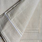 Beige linen sheet with hemstitching #11 ☐ 220 x 310 cm