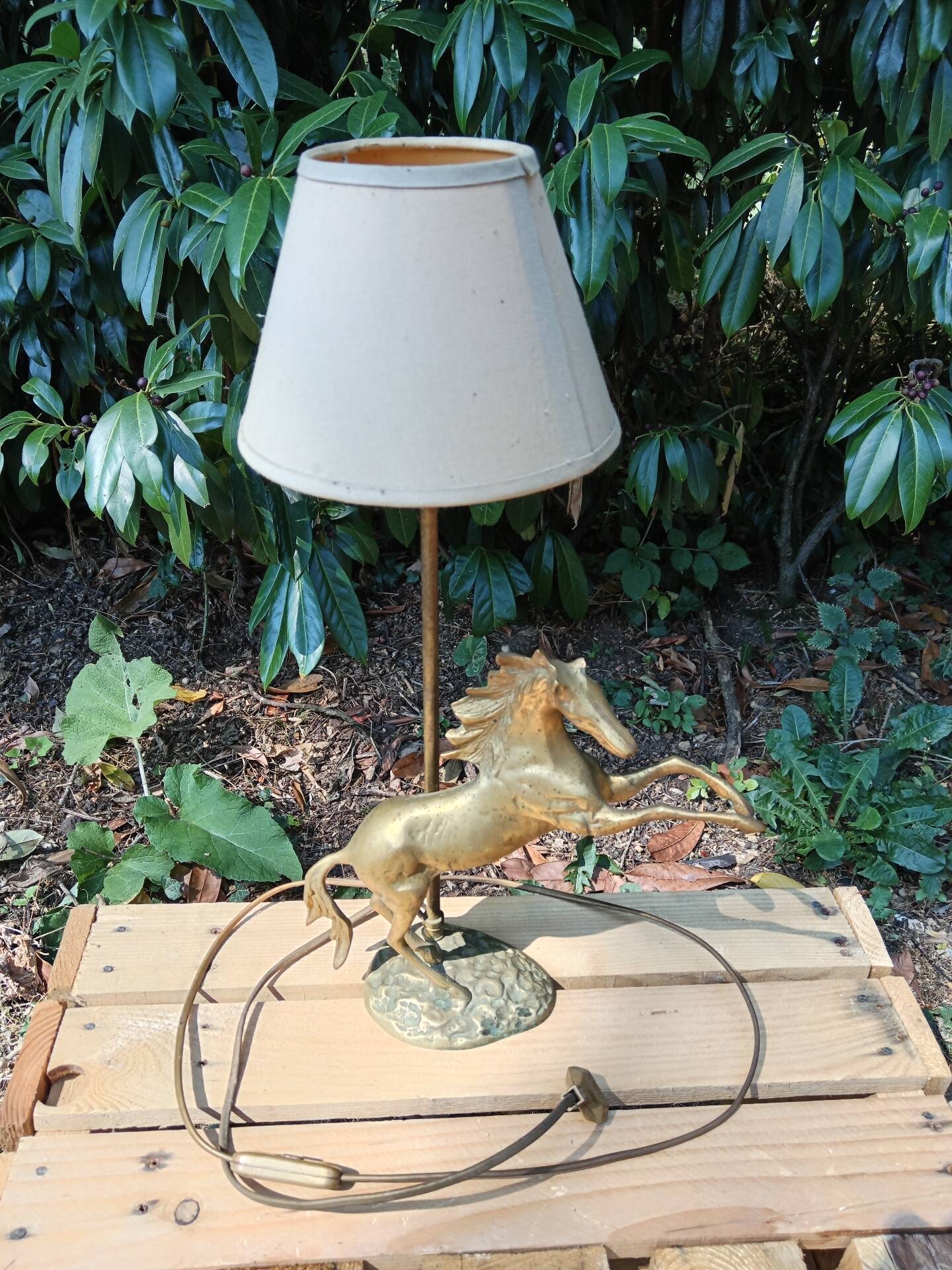 Vintage horse lamp