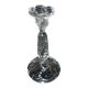 Portieux candlestick draped in moulded glass h22cm