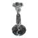 Portieux candlestick draped in moulded glass h22cm