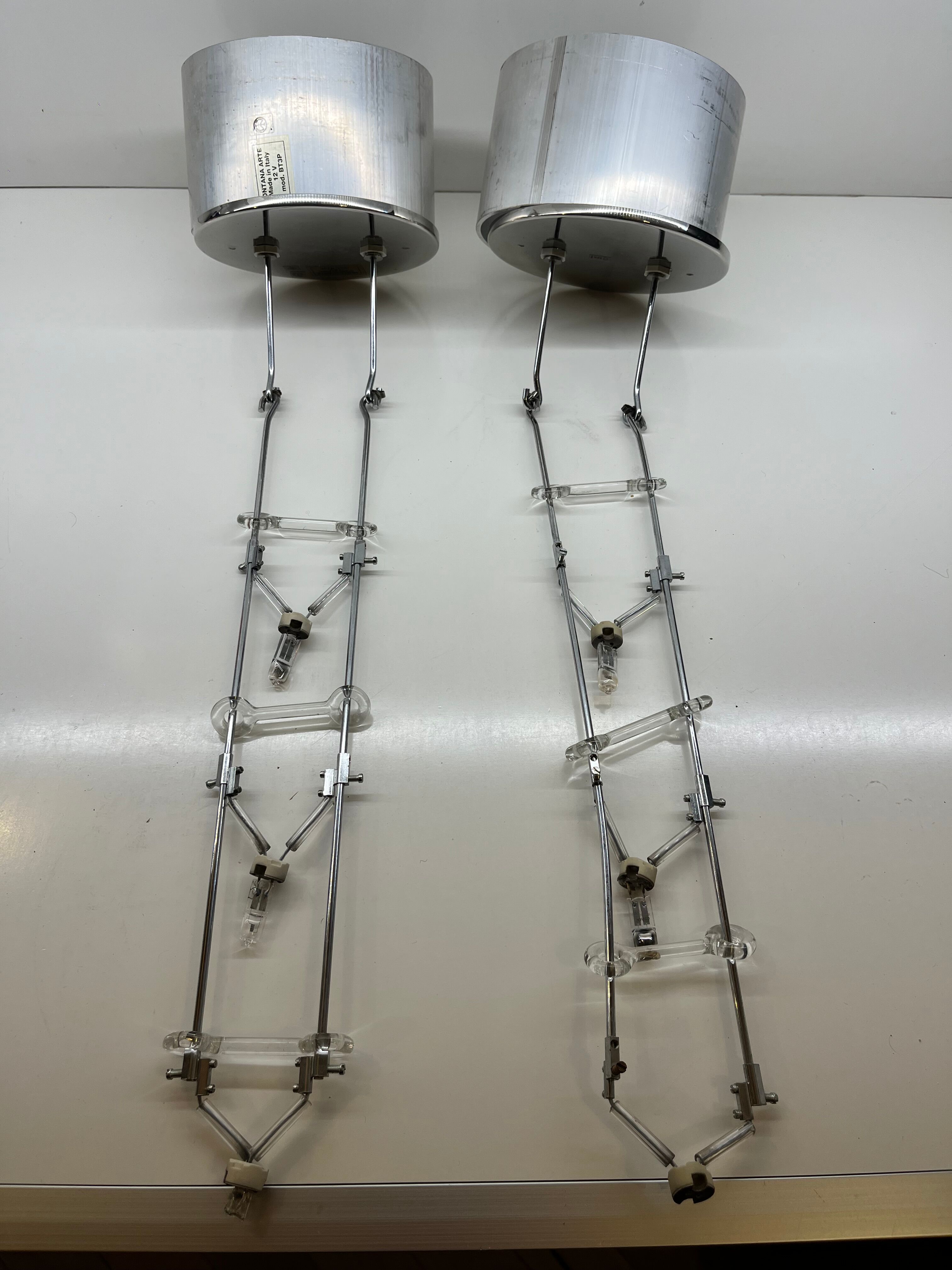 Pair of Scintilla Suspensions by Livio and Pier Giacomo Castiglioni Fontana Ar