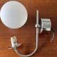 Chrome metal wall light and opaline ball