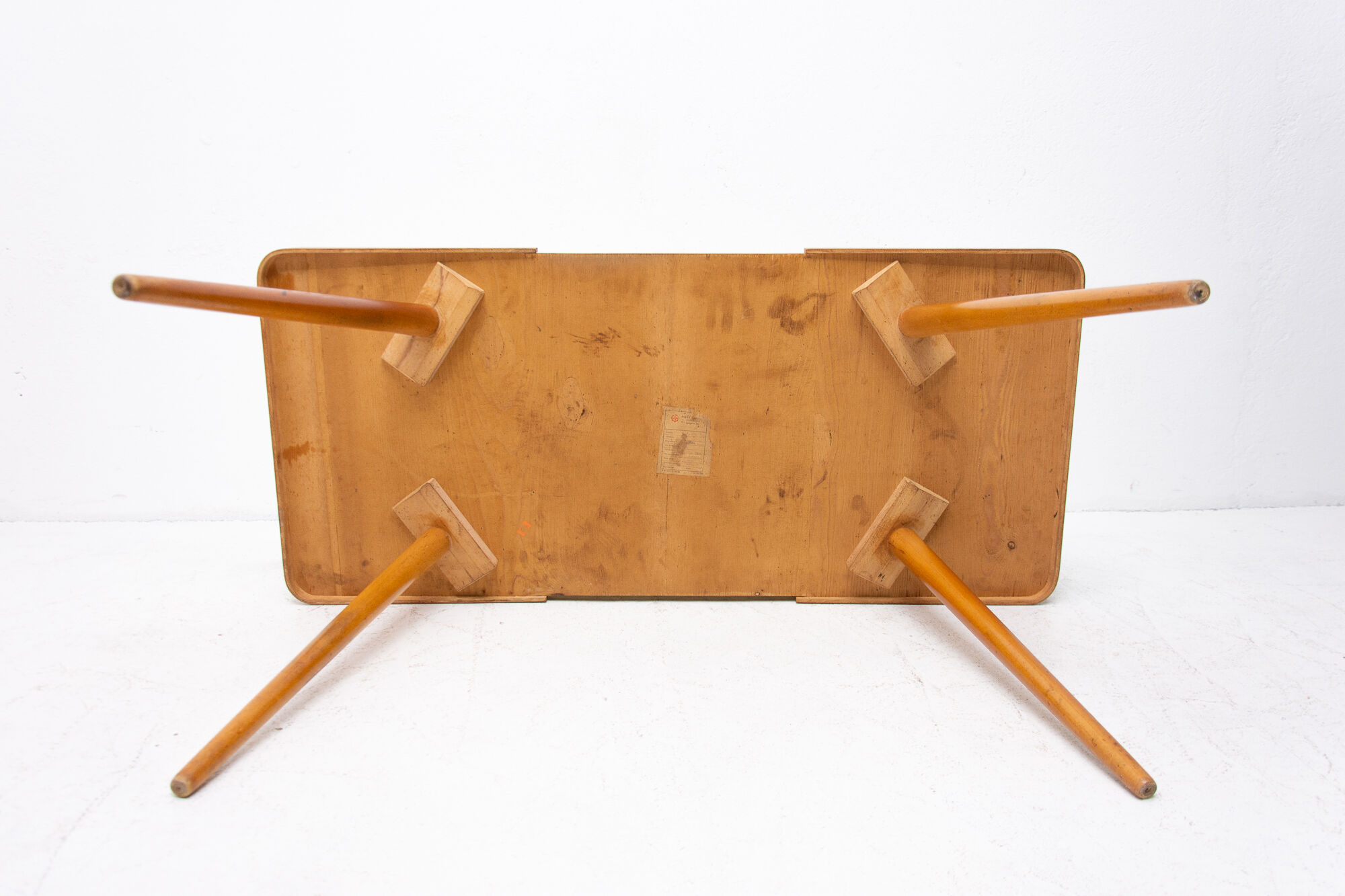Table basse en verre du milieu du siècle, 1960 ́s, Tchécoslovaquie
