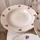 set of 6 hollow plates Digoin Sarreguemines small flowers 50s