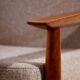Fauteuil en teck restauré par Arne Vodder pour Glostrup Møbelfabrik