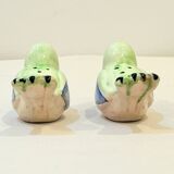 salière et poivrier oiseaux en céramique vintage 80s moineaux Sel et poivre