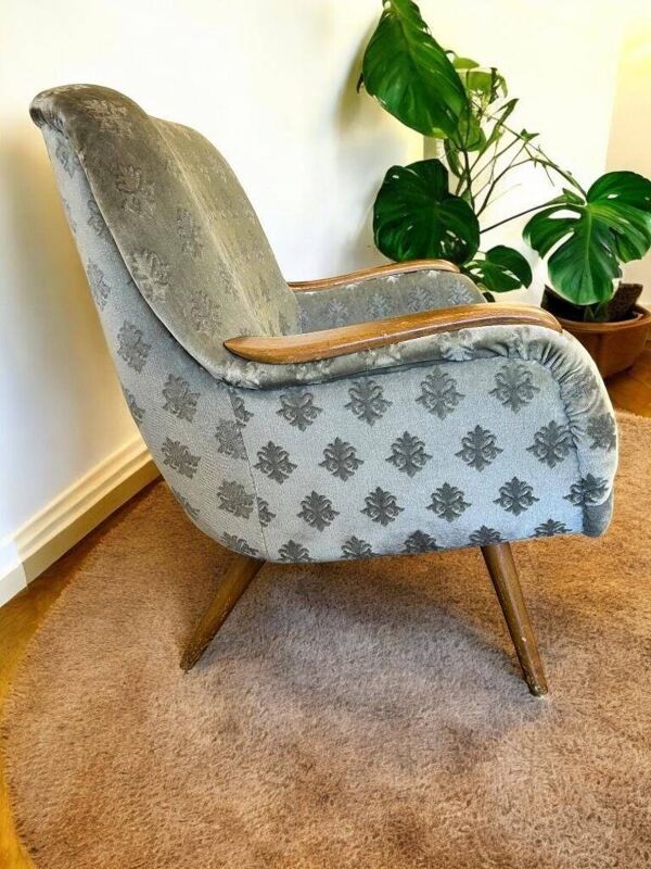 Fauteuil cocktail vintage bleu clair / fauteuil / fauteuil une place