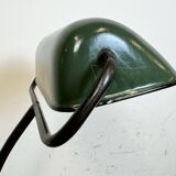 Lampe de Banque Vintage en Émail Vert de BUR, 1930s