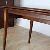 Table basse em bordet réhaussable et extensible 1960 suede