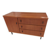 Commode Teck vintage 1970