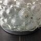 Round ceiling lamp in vintage bubbled glass 60s-70s