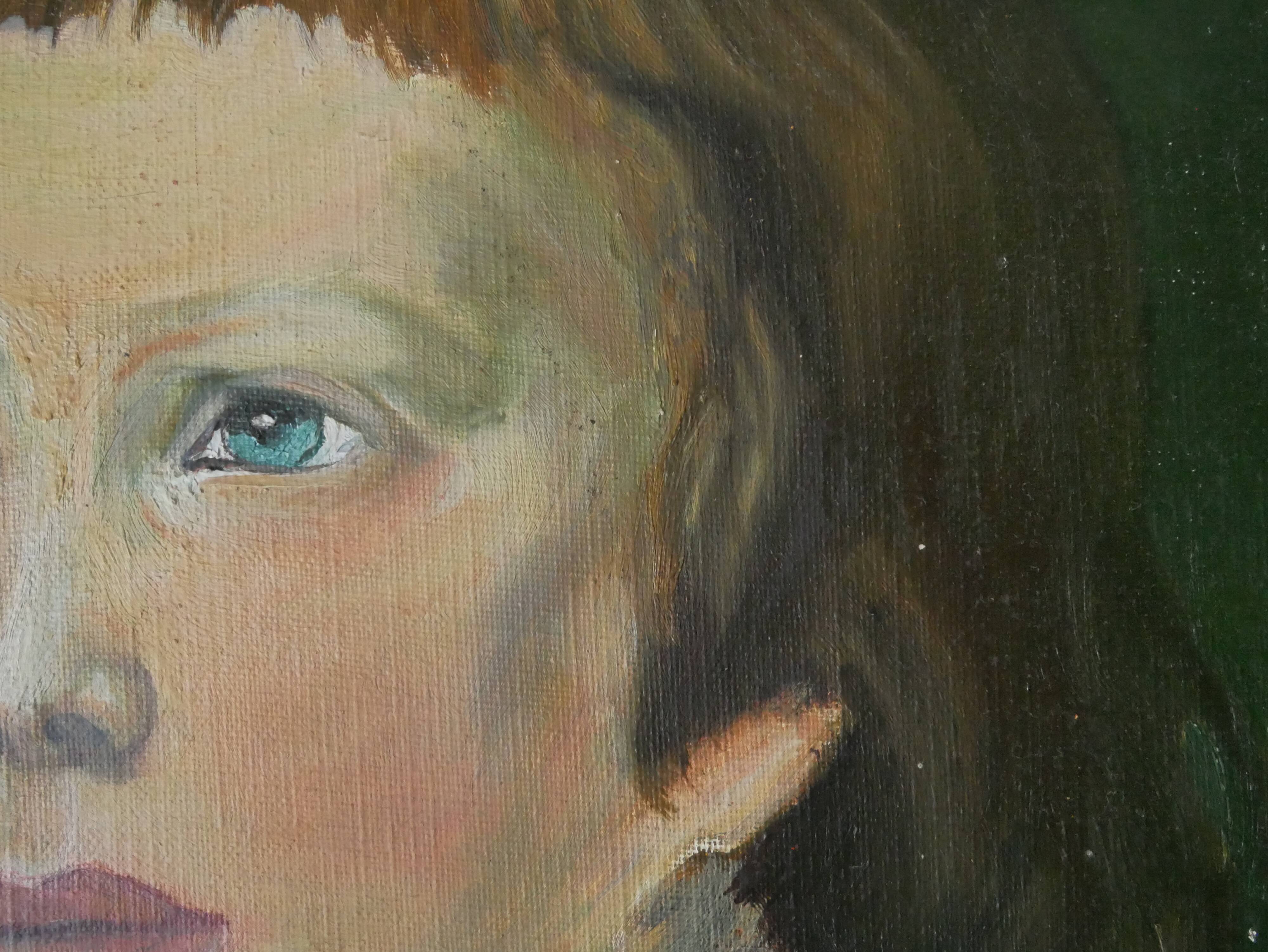 Portrait à l'huile sur toile