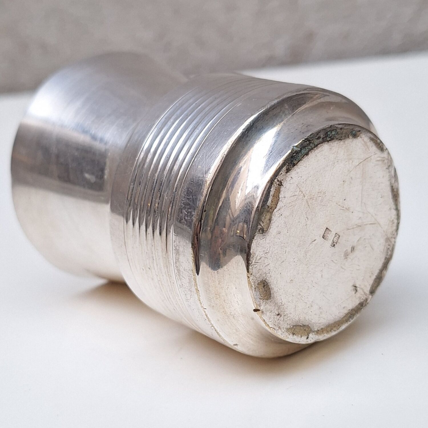 Silver-plated metal cup