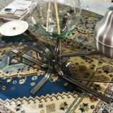 Orange coffee table smoked glass