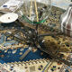 Orange coffee table smoked glass