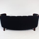 1930s Art Deco Curved Banana Sofa