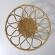 metal fruit bowl in imitation rattan and caning vintage design