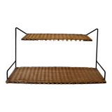 Raoul Guys rattan wall shelf 1950