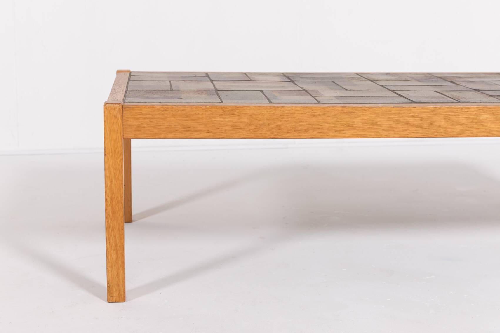 Danish Modern Ceramic Top Coffee Table from Sallingboe