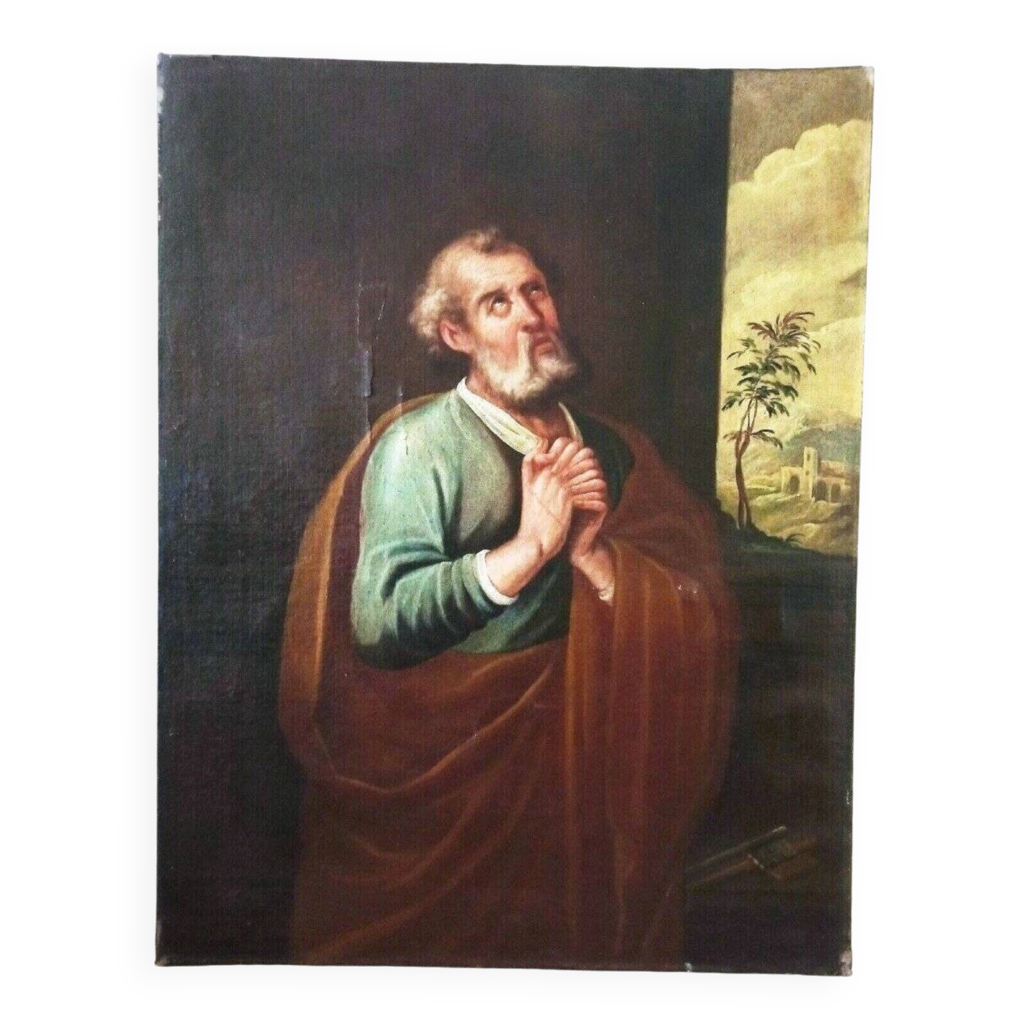 tableau ancien de Saint Pierre, XVIIe siècle
