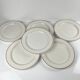Lot de 6 assiettes plates Villeroy & boch, liseré bordeaux / violet, XXe