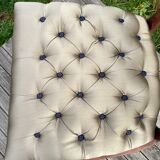 Vintage chair 50 taupe silk