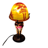 Lampe champignon style Gallé