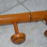 Antique turned wood coat rack imitation bamboo