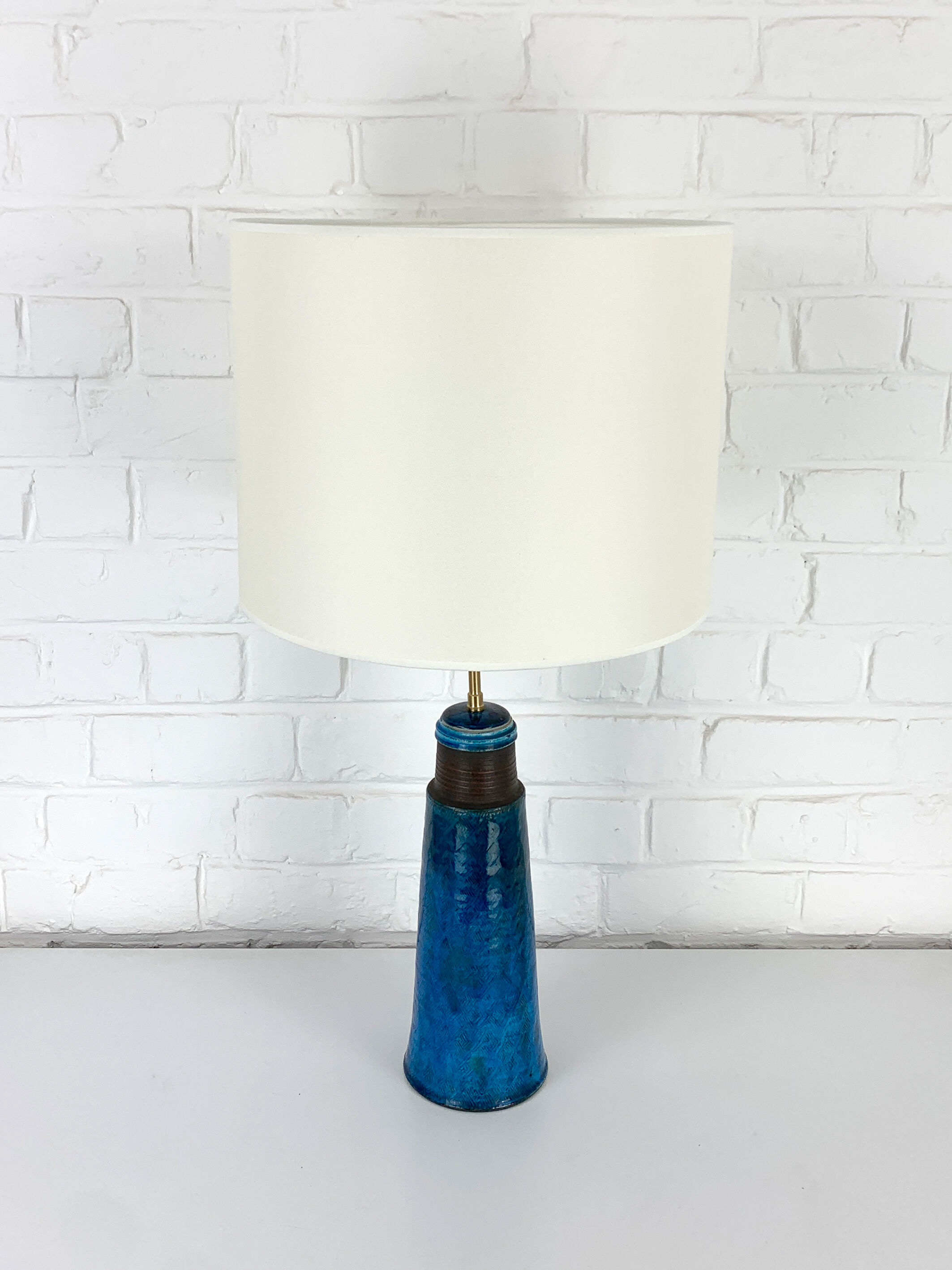 Vintage Scandinavian ceramic table lamp, Nils Kähler for HAK, Denmark, 1960