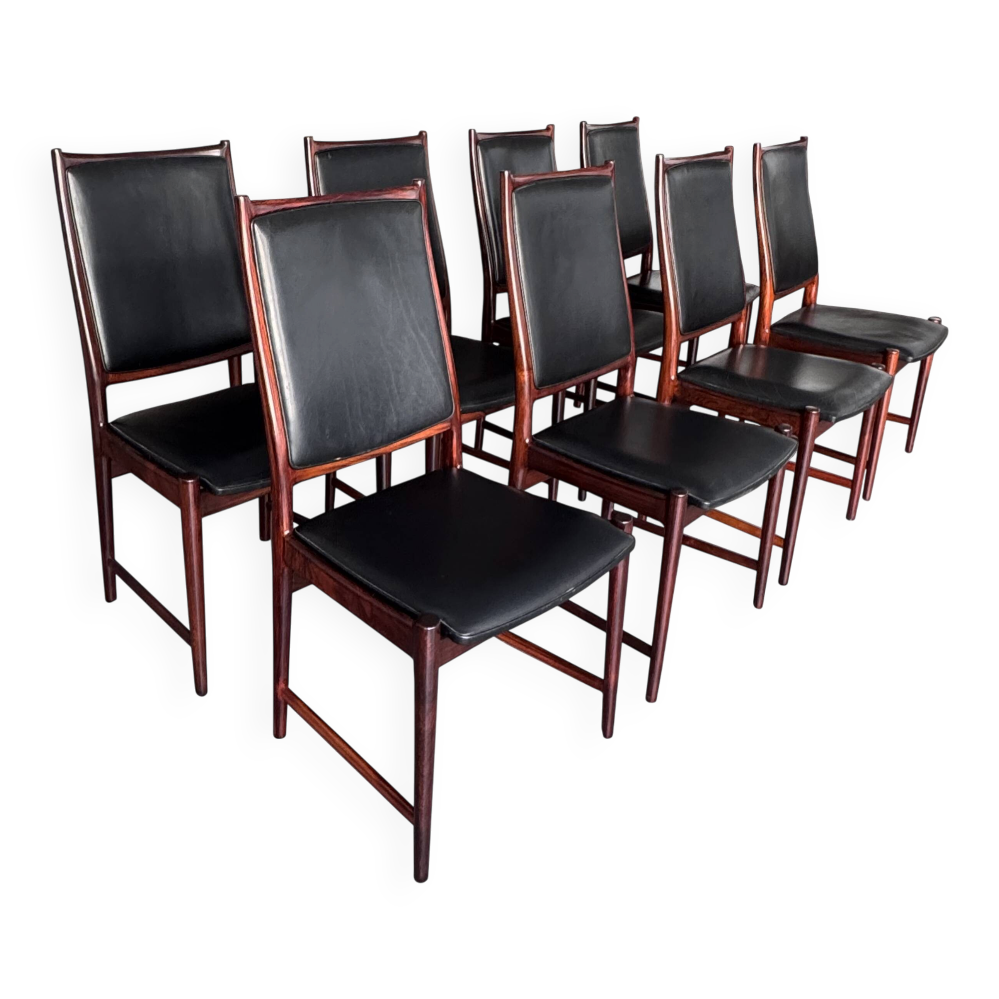 Torbjørn Afdal model "darby" rosewood dinning chairs