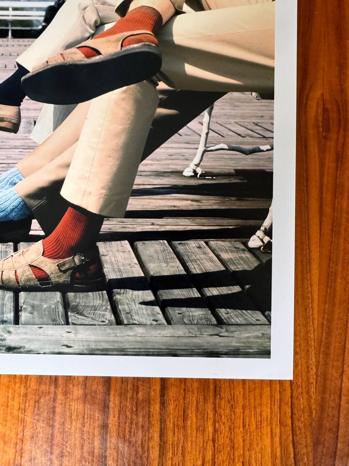 ⸻  Vintage Color Photograph from 1973 – Shoes on Wooden Deck