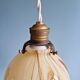 Duo de suspensions Art Déco en opaline marbrée, années 1920-30