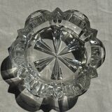 Cendrier en verre à décor géométrique