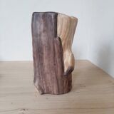 Vase Imitation Bois Mat Vintage