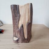 Vase Imitation Bois Mat Vintage