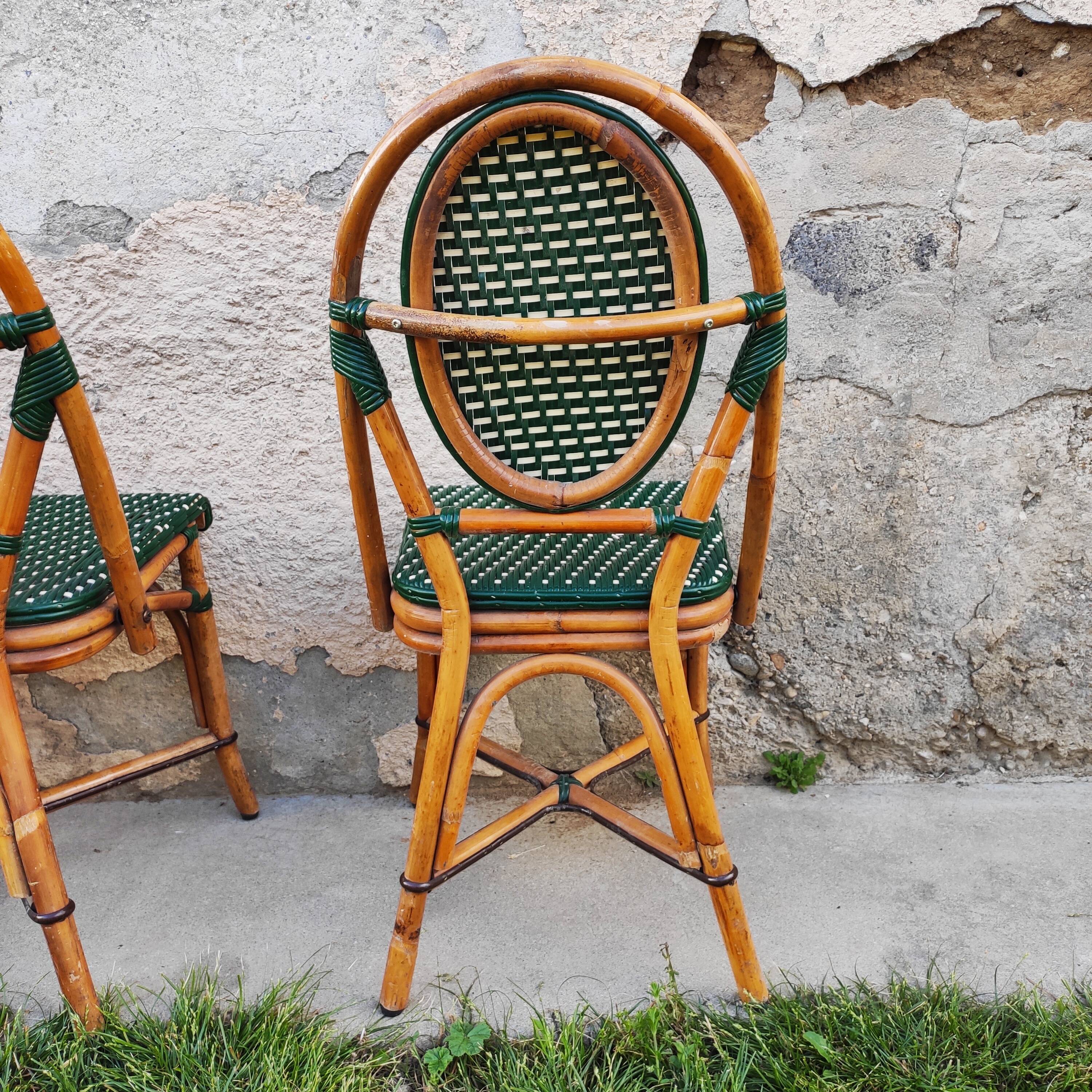4 vintage parisian bistro chairs