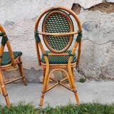 4 vintage parisian bistro chairs